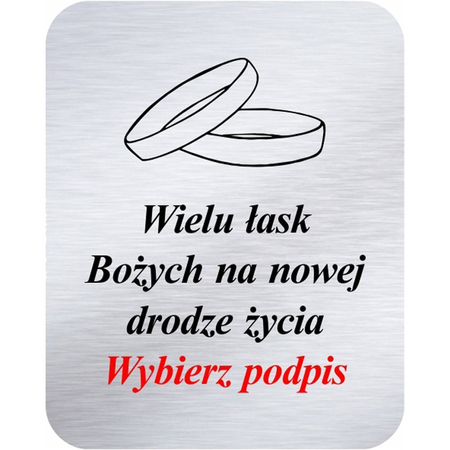Grawer 4x5 cm, wzór numer 23 - Ślub