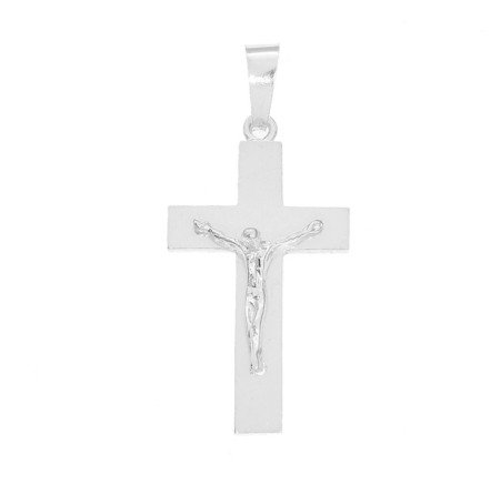 Krzyżyk srebrny z wizerunkiem Jezusa MO141