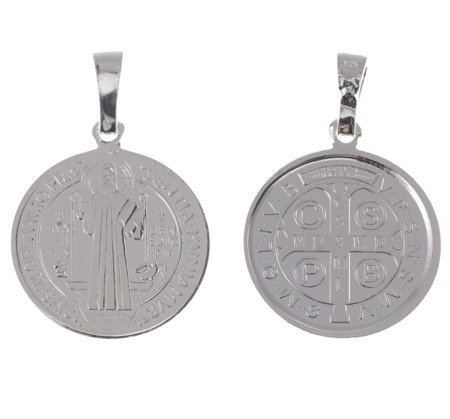 M90 Medalik srebrny - Medalik Świętego Benedykta
