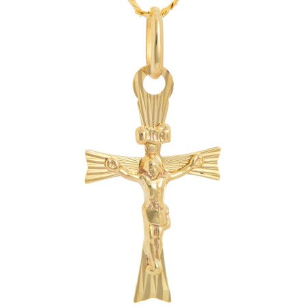 Złoty krzyżyk pr. 585 Krzyżyk z Jezusem ZK047