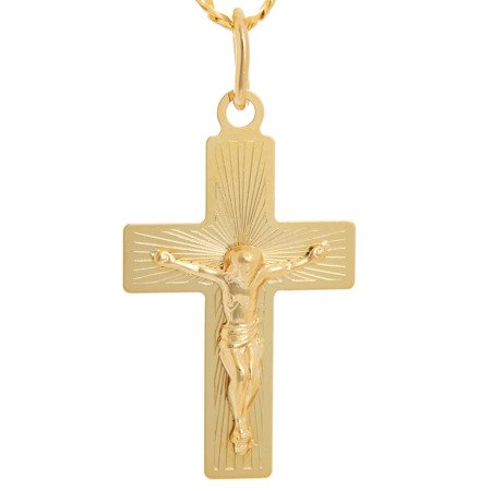 Złoty krzyżyk pr. 585 Krzyżyk z Jezusem ZK050